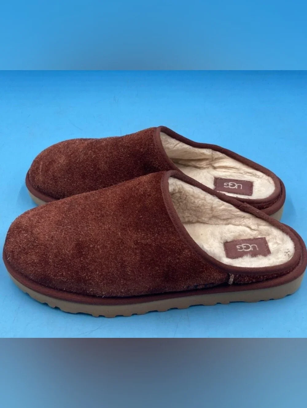 UGG® Classic Slip On Shaggy Suede Shoes No Size ( US Men's 10) Used Exc